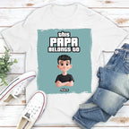 this grandpa belongs to t shirt soft everyday wear fathers day gift for grandpa