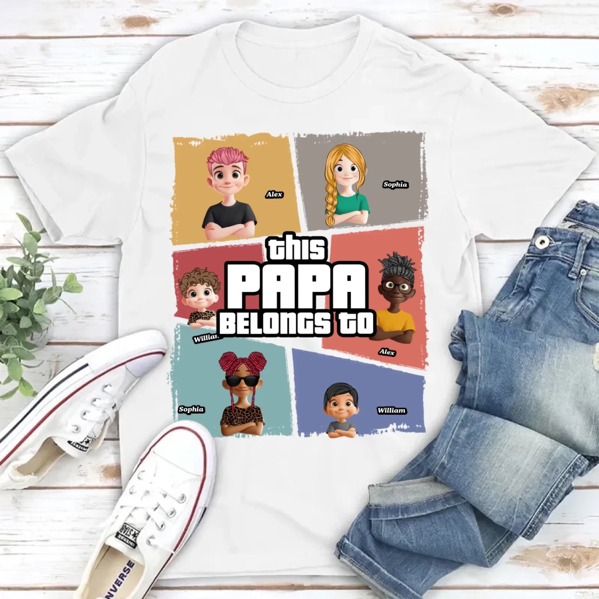 t shirt this grandpa belongs to personalized design fathers day gift for grandpa