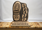 fathers day surprise custom gift for dad inspired by your footsteps led our way