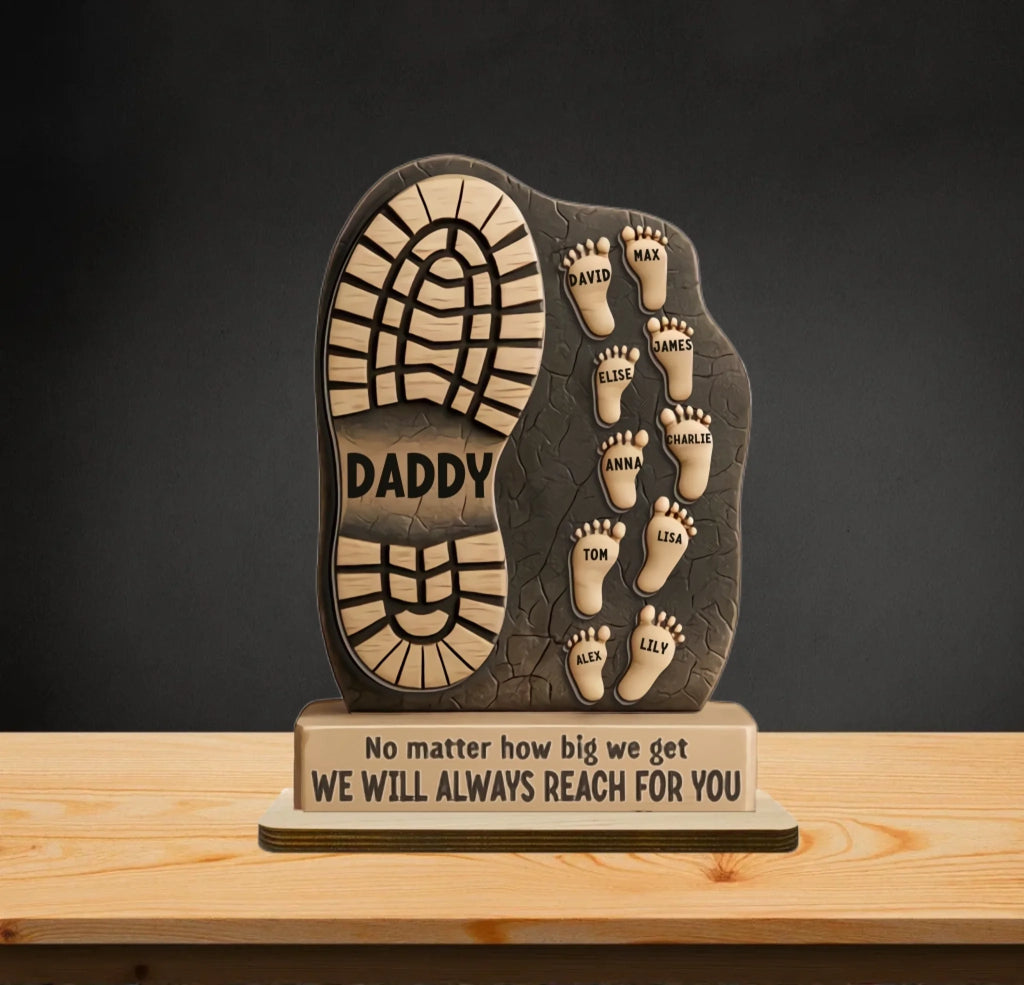 your footsteps led our way custom gift for dad personalized gift