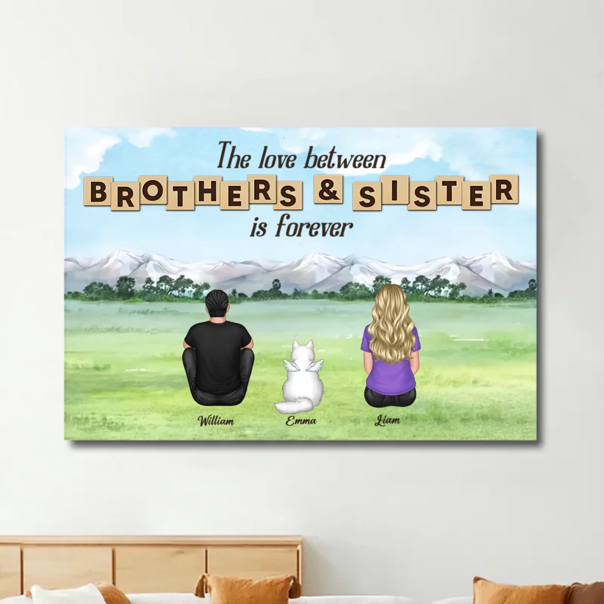 canvas personalized photo with name family remembrance poster without frame