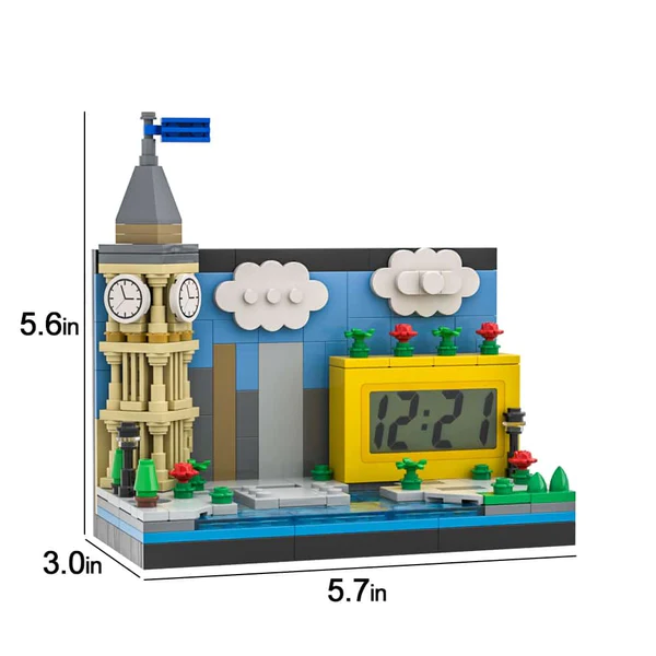 Christmas Gifts Custom Brick Figures Clock Personalized Brick Mini City & Figures Clock