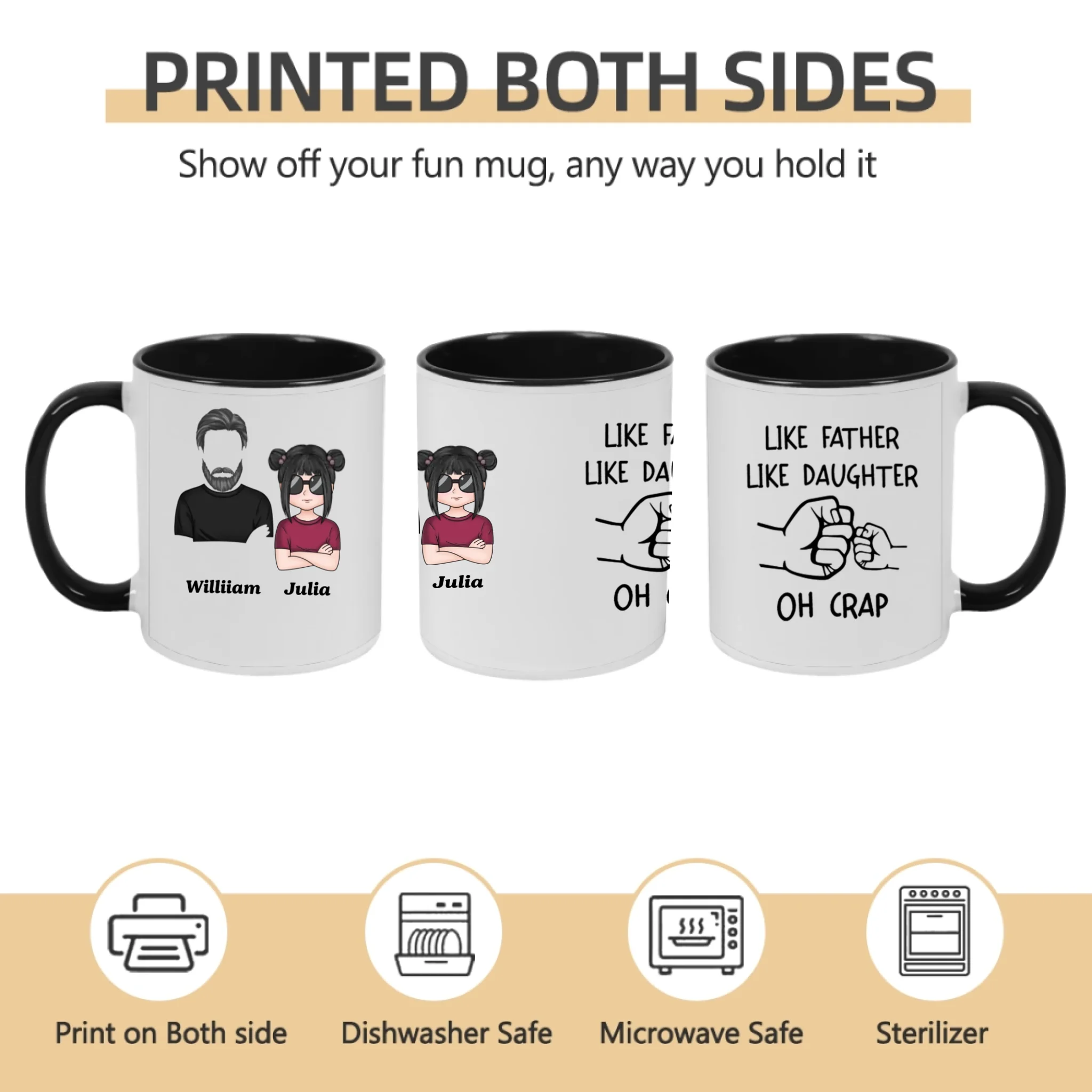 meaningful mug for dad with keepsake style