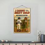 we caught the best dad baseball custom figure personalized wooden custom gift for dad personalized gift photo