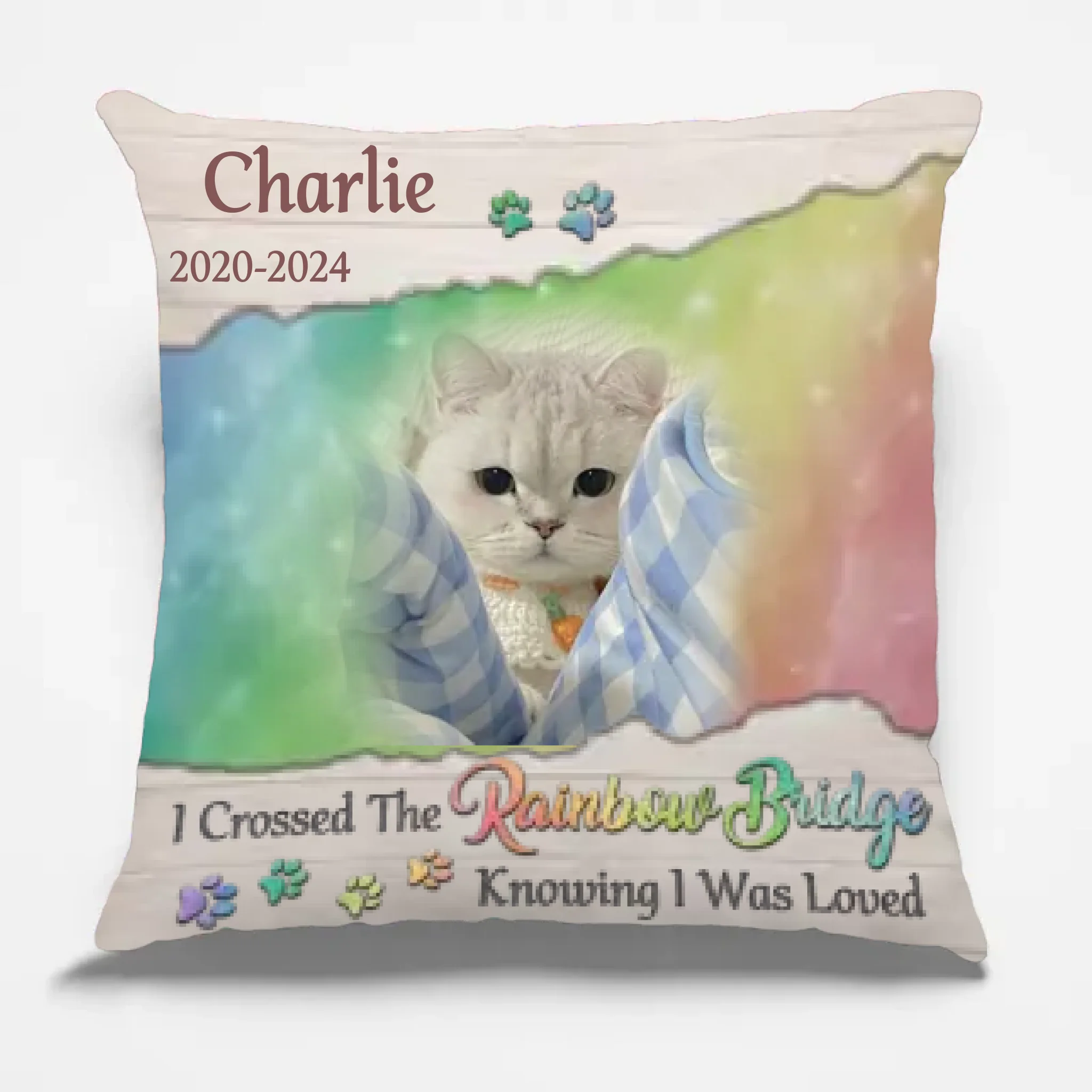 Pillow Soft Photo Cushion Sympathy Gift for Loss of Dog