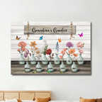 poster made for grandmas heart personalized birth flowers mothers day gift for grandma