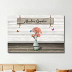 poster personalized birth flowers family keepsake for grandma