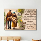 at the end of our lives poster personalized design anniversary gift for grandparents