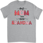 first mom now grandma shirt hoodie or sweatshirt personalized with family names personalized apparel