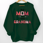 first mom now grandma shirt hoodie or sweatshirt gift with family names heartfelt keepsake