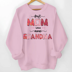 shirt hoodie or sweatshirt personalized with first mom now grandma family names special family present