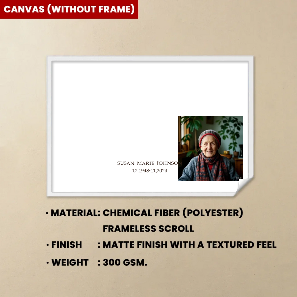 personalized photo with name canvas photo tribute poster and canvas memorial keepsake