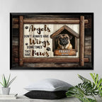 Poster Without Frame Canvas Sympathy Gift for Loss of Dog Personalized Wall Art