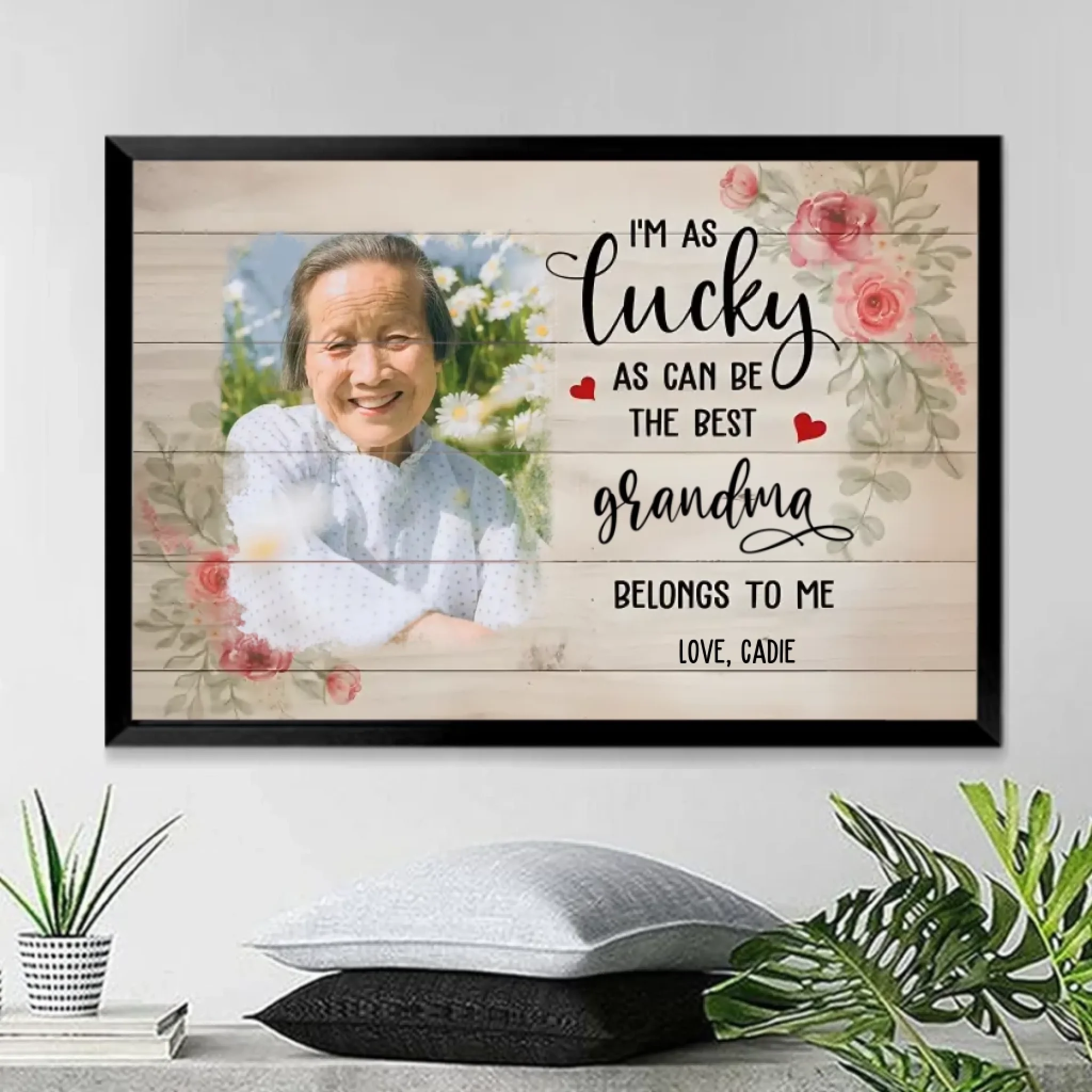 the best grandma canvas personalized photo mothers day gift for grandma