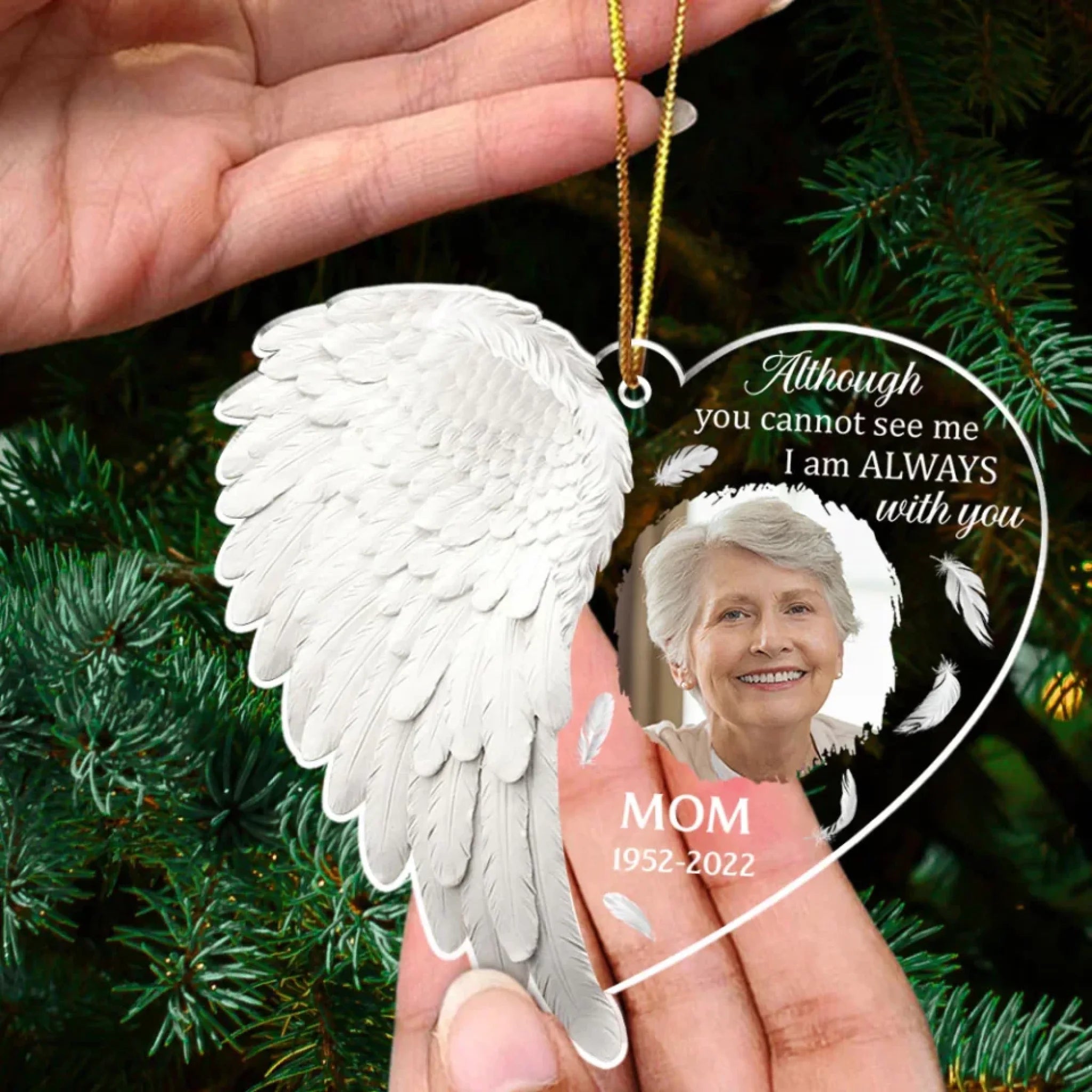 personalized photo with name ornament photo tribute