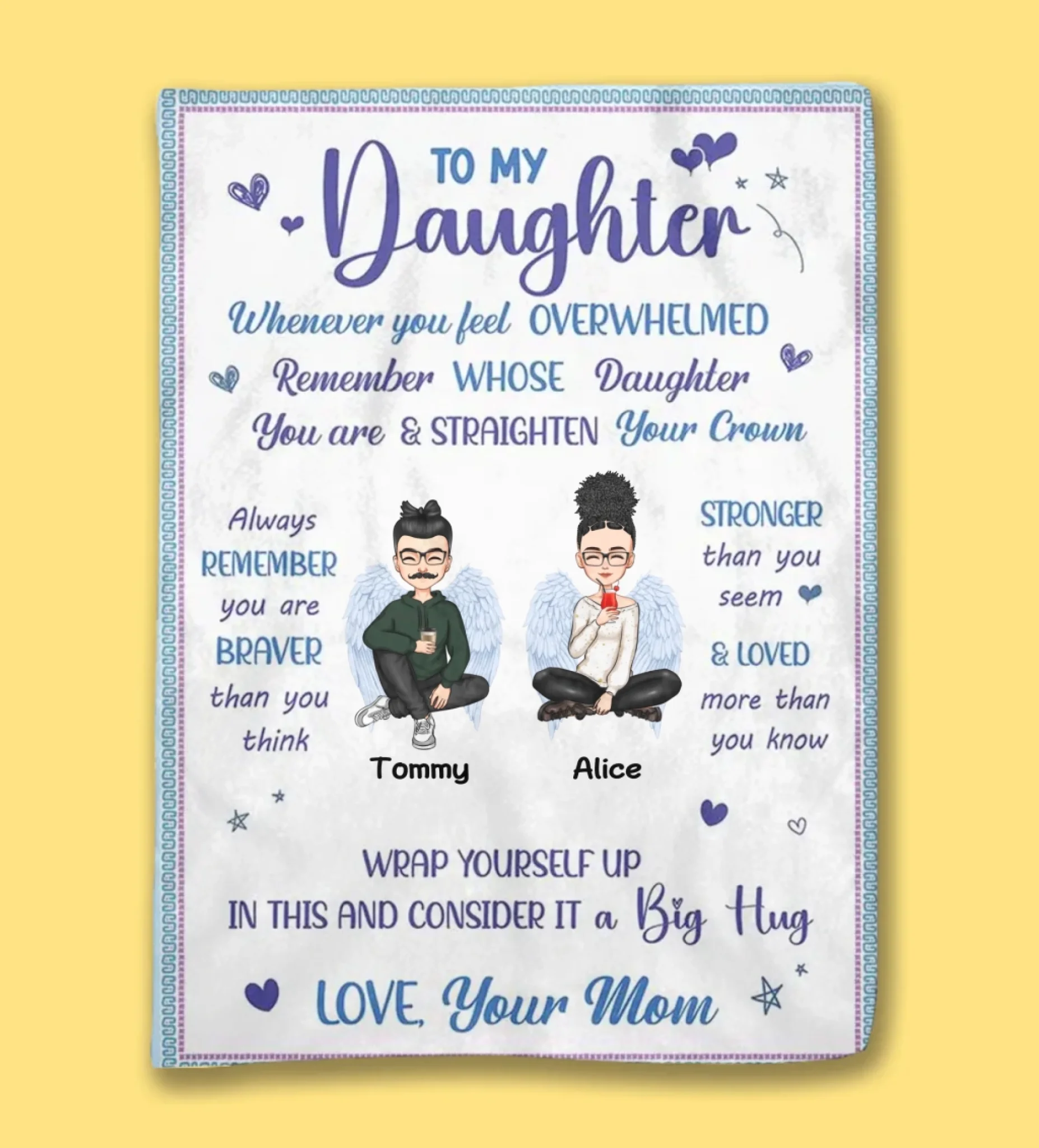 personalized blanket gift for daughter cozy nights product photo