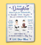 blanket gift for daughter personalized cozy nights close up