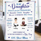 blanket personalized cozy nights gift for daughter front view