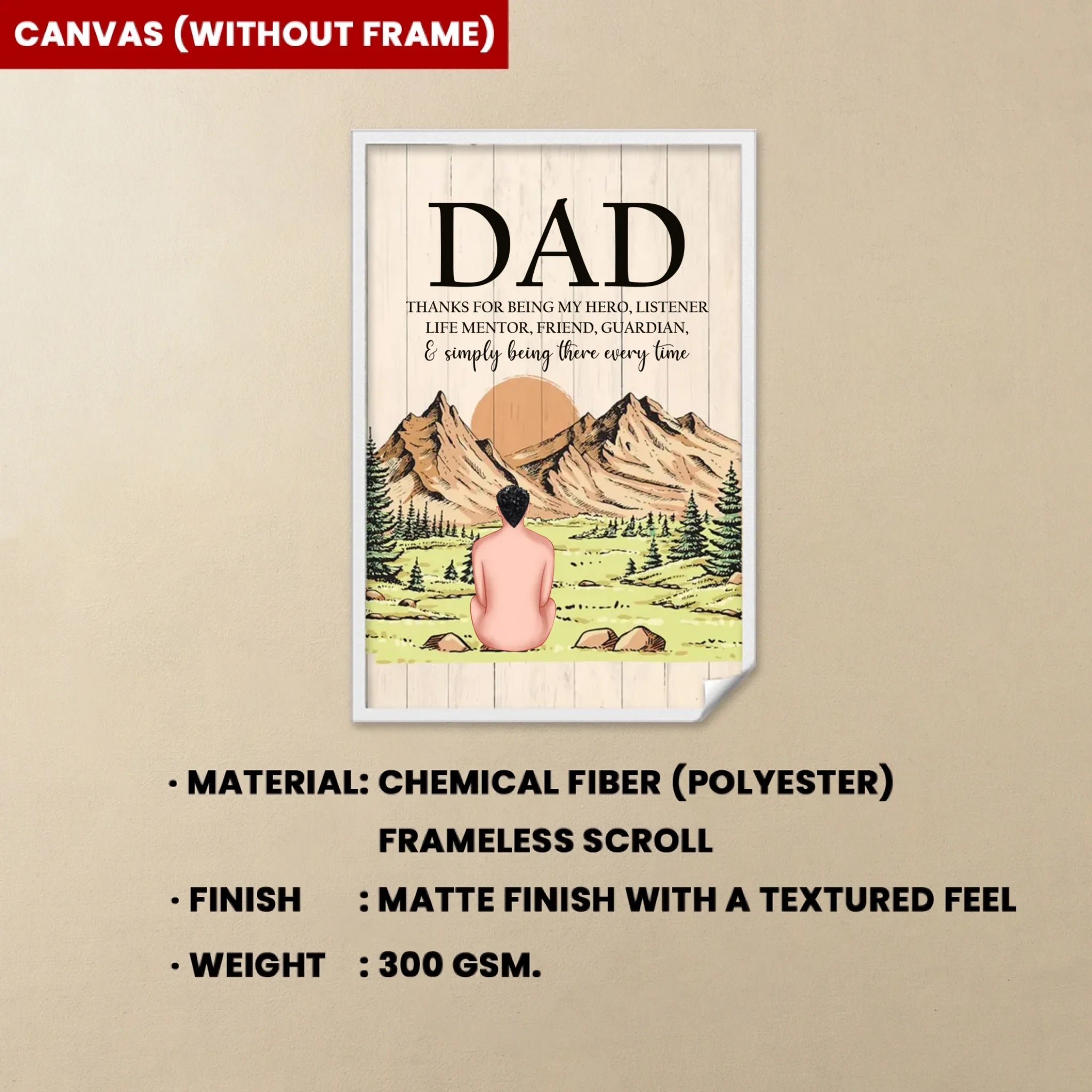thoughtful custom gift for dad with custom detail