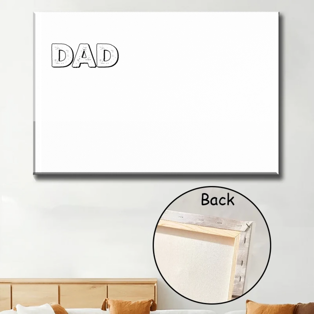 canvas or poster personalized design family keepsake for grandpa