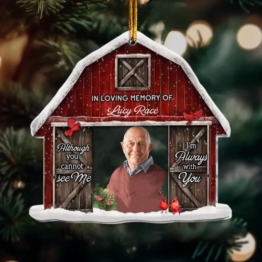 personalized photo with name ornament remembrance decor