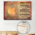 Firefighter Dad and Child Custom Canvas Personalized Thank You Art wall decor canvas view