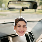 car air freshener custom photo gift for daughter front view