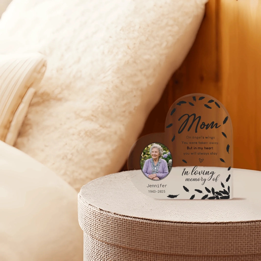 personalized photo angel plaque acrylic display keepsake