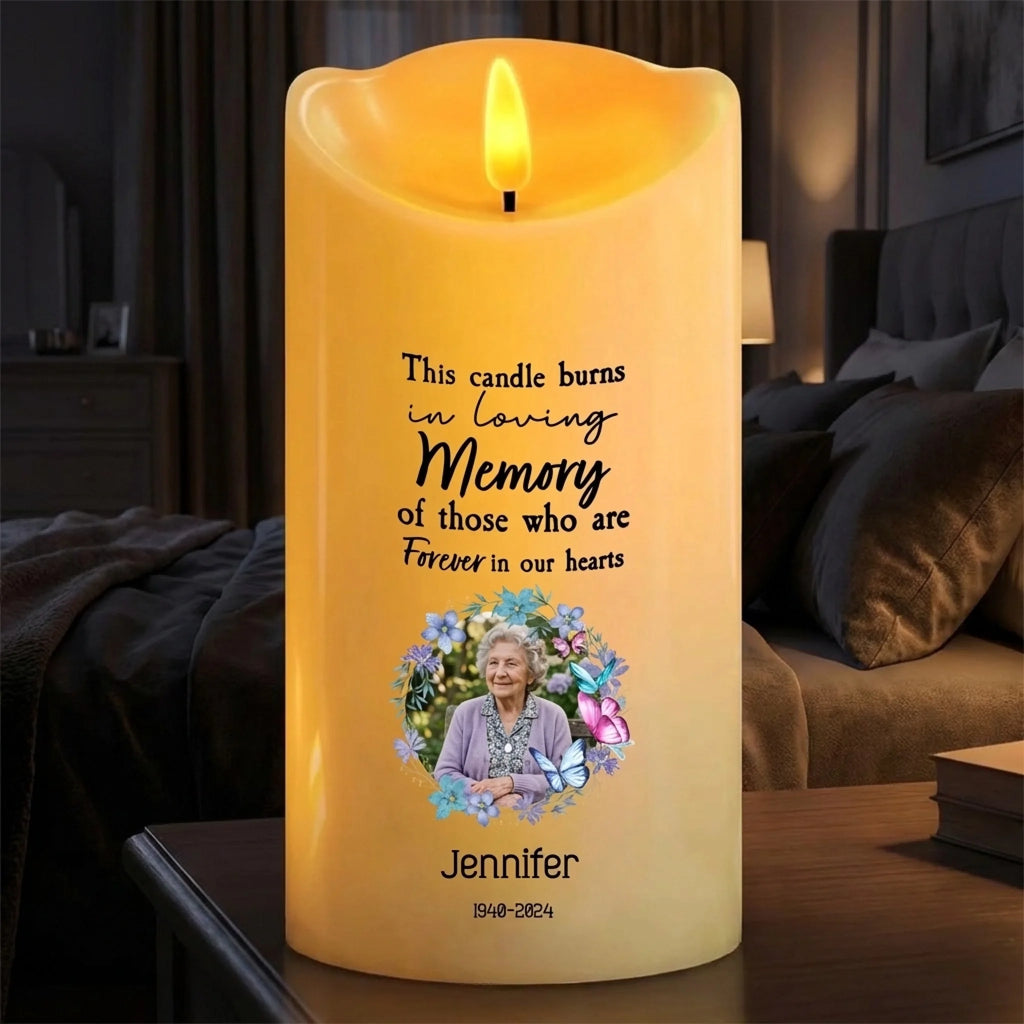 charm personalized photo memorial keepsake led candle light