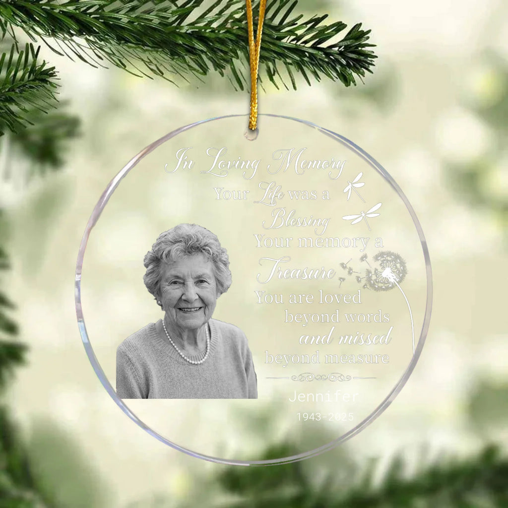 personalized photo with name ornament photo tribute