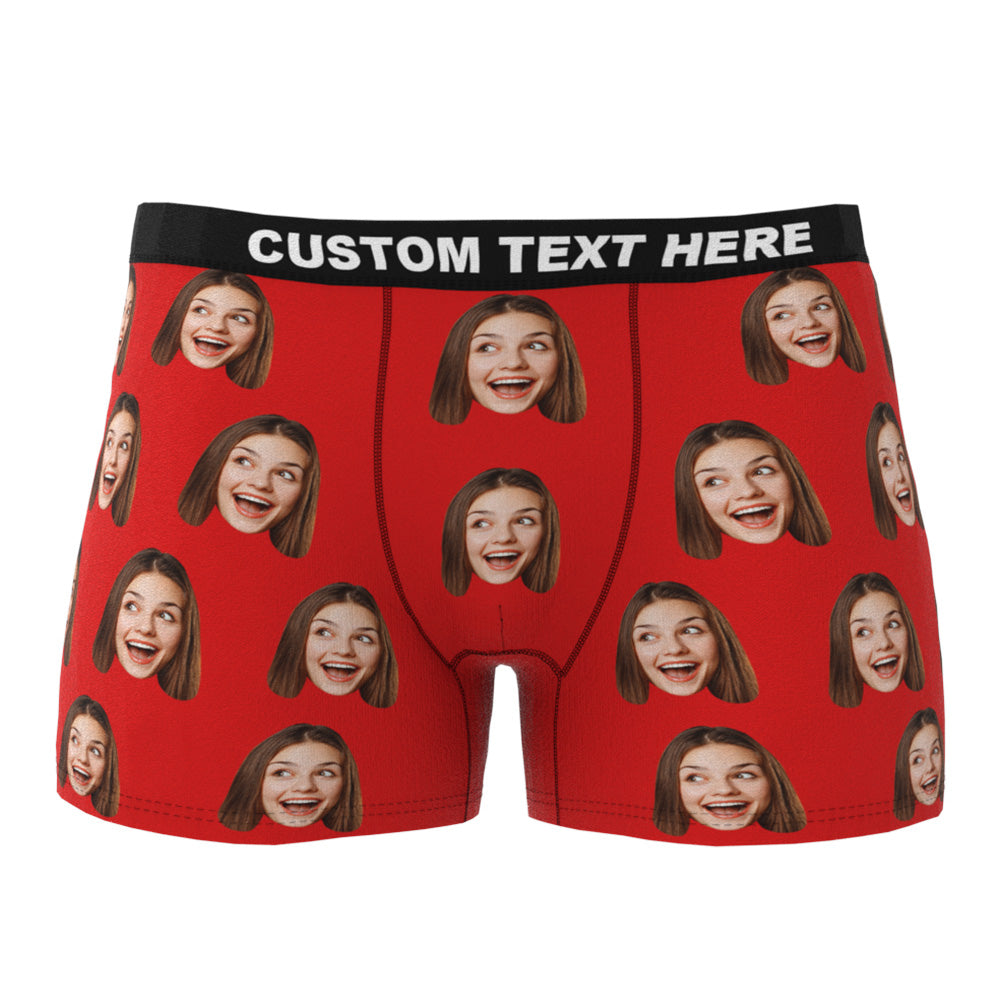 personalized face photo boxer shorts gift for boyfriend