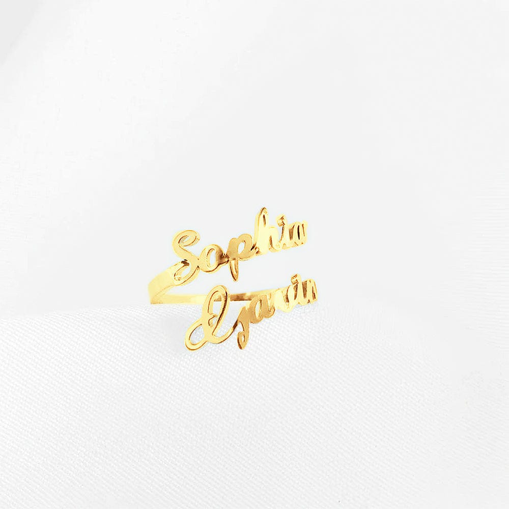 gifts for wife To My Beautiful Wife - Heartfelt Gift - Two Names Ring Double Name Open Ring S925 Silver - gifts for wife - Ch