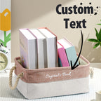 Personalized Name Foldable Script Book Organizer Birthday Gift for Book Lovers