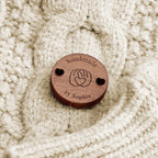 Personalized Handmade with Love Wooden Buttons Set of 15 Clothing Labels Gifts for Mother Grandma Knitting Crocheting Lovers