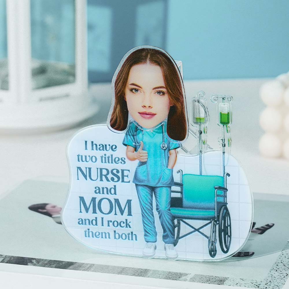 personalized nurse and mom shaking head standee nurse appreciation decor