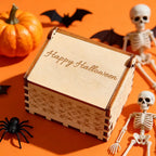 Caja de música digital personalizada para Halloween, cualquier canción, melodía o voz, caja de música de madera personalizada con foto y texto, regalos de aniversario.