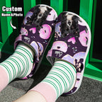 Personalized Pet Portrait Clogs Slipper Funny Donut Print Clog Gift for Pet Lover