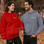 Custom Engraved Hooded Embroidery Round Neck Roman Numeral Date Couple Gifts
