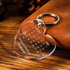 Personalized Calendar Keychain The Day You Became My Special One Keyring