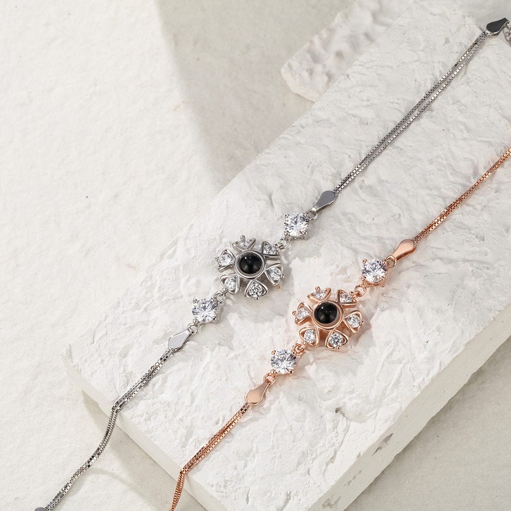 Personalized Projection Photo Bracelet with Zircons