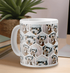 7 Photo Collage Giant Coffee Mug – Funky Hexagon Pattern Personalized Cup, Custom Photo Gift for Coffee Lovers, Family, or Friends, Unique Birthday, Christmas, or Office Desk Mug 33767936 - DiyGiftly