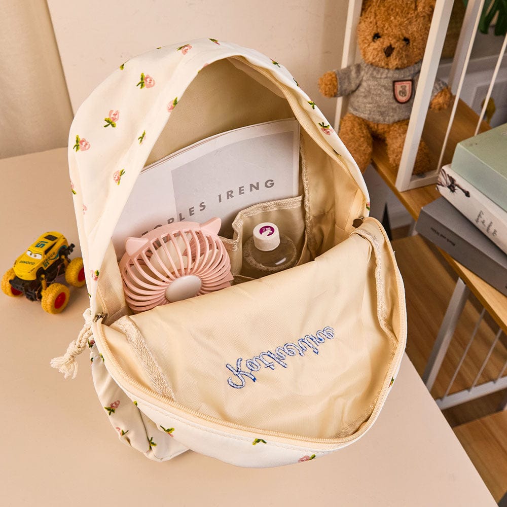 Personalized Schoolbag Flower Girl Student Customized Name Backpack Gift for Her