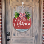 4th of July Welcome Door Sign Independence Day Decorations Front Door Hanger Gifts