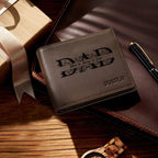 fathers day surprise leather wallet for dad inspired by dad name wallet pu leather men wallets for father s day gift