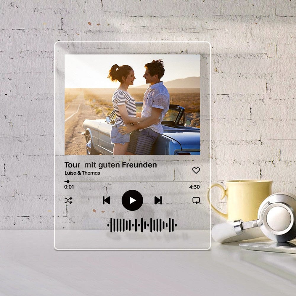 Scannable Music Code Acrylic Plaque Custom Photo Album Cover