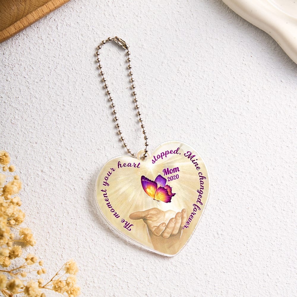 personalized photo with custom name ornament butterfly acrylic comfort on the road