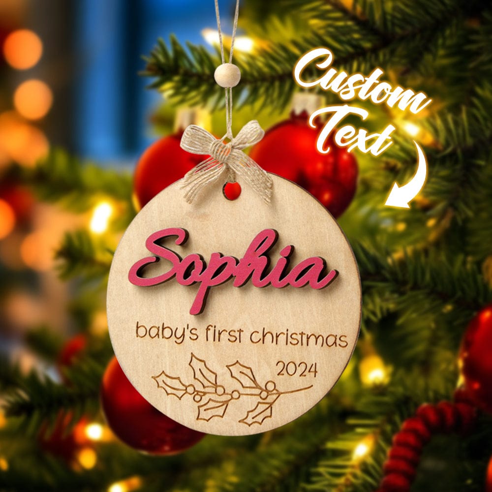 Personalized Baby's First Christmas Ornament with Name First Christmas Ornament for New Baby Gift