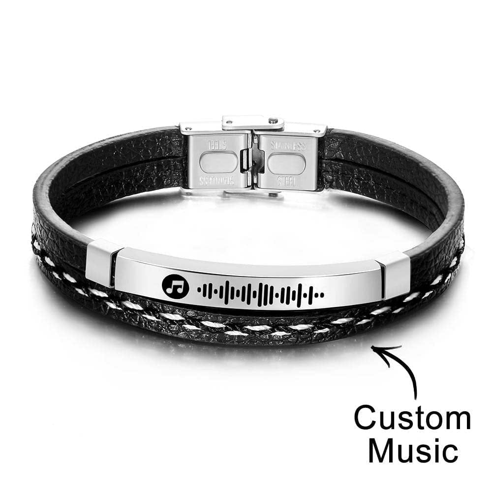 personalized scannable code bracelet scannable code feature gift for boyfriend