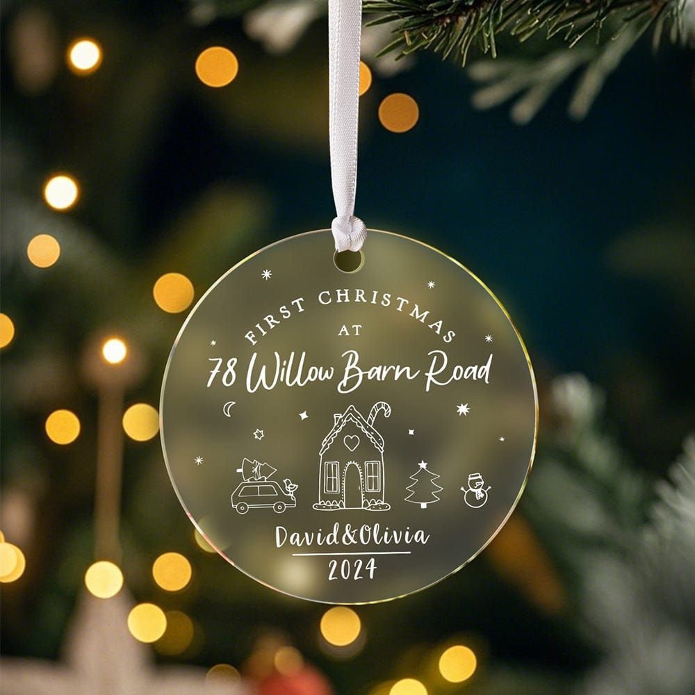 personalized acrylic ornament as a new home gift