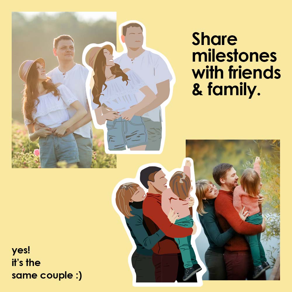 Personalized Stickers 50 Pack Custom Art Portrait Stickers for Water Bottles Notebook Laptop